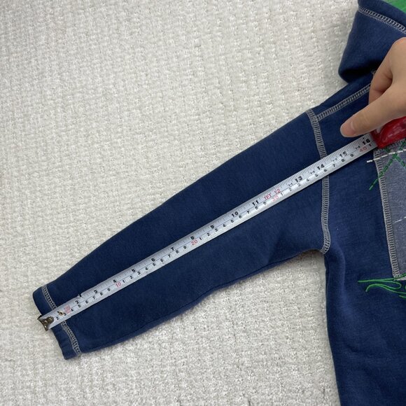 VTG Y2K 2004 Mattel Hot Wheels Kids Boys Sz 6 Hoodie Jacket Blue / Green Flames - Picture 9 of 14